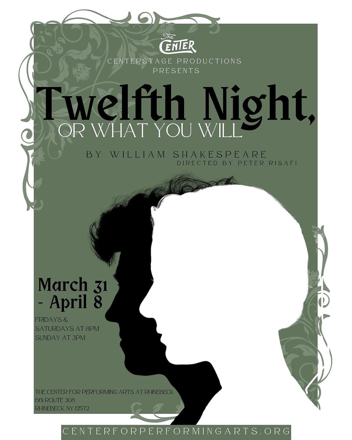 Image of twelfth night play poster used to discuss a memory technique.