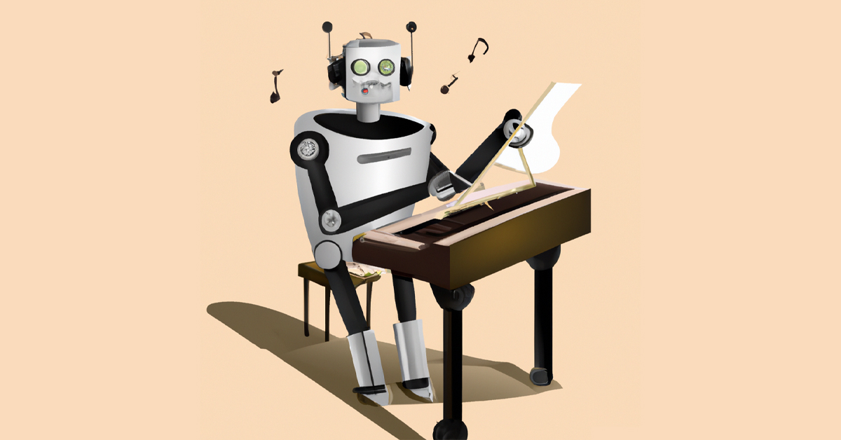 Robot Playing piano